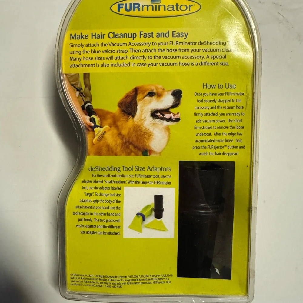 FURminator Lime Green Vacuum Accessory for Pet Grooming